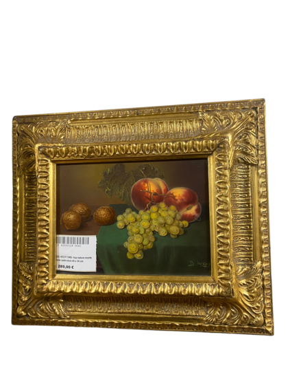 BOROS HEGYI 1965- hsp nature morte aux noix cadre dor 40 x 34 cm