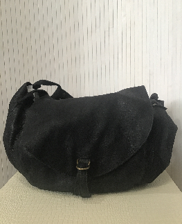 SAC A MAIN CUIR DE VACHETTE NOIR