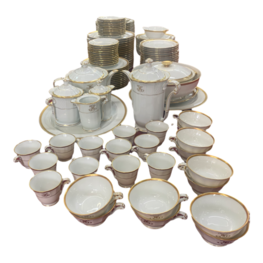 BERNARDAUD service de table porcelaine blanc limoges liser dor 137 pices
