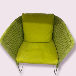 PAOLA LANTI AMI GONDOLE FAUTEUIL VERT 65 X 73 X 52 LA PIECE