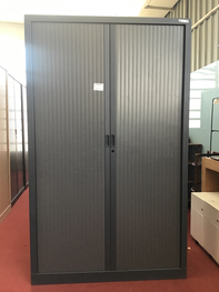 ARMOIRE METAL GRIS 2P COULISSANTE 120 X 43 X H 198 CM