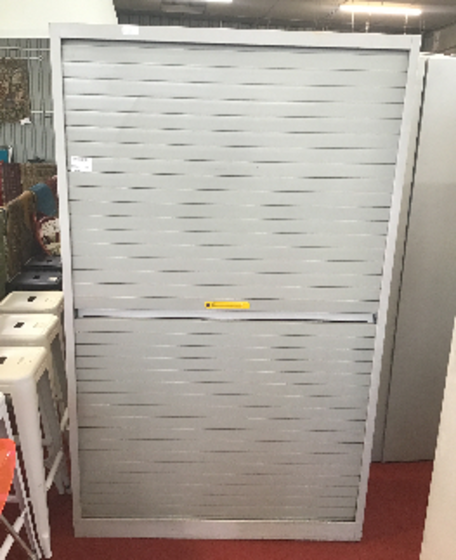 ARMOIRE METAL GRIS 1P RIDEAU COULISSANT 120 X 45 X H 198 CM