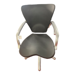 FAUTEUIL DE COIFFEUR NOIR PIETEMENT CHROME