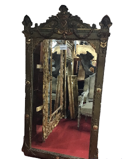 MIROIR DE CHEMINEE 1900 PLATRE DORE STYLE ART NOUVEAU 159 X 88 CM