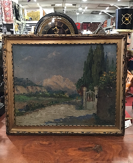 ALFRED QUERTANT hsp paysage provenal enc dor 39 x 47 cm