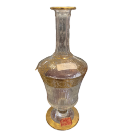 CARAFE SAINT LOUIS THISTLE OR ET CRISTAL HAUTEUR 29 CM SANS BOUCHON