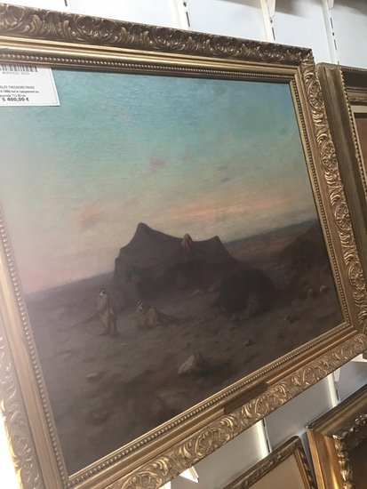 CHARLES THEODORE FRERE (1814-1888) hst le campement au crpuscule 71 x 60 cm