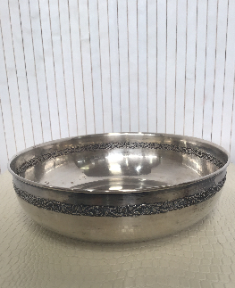 ARGENT800 SALADIER DECO CERCLAGE RELIEF 515G 