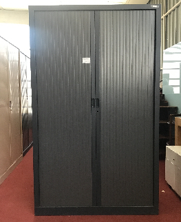 ARMOIRE METAL NOIR 2P COULISSANTE 120 X 45 X H 198 CM 