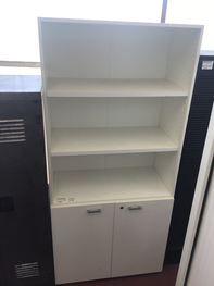 ARMOIRE MELA BLANC 2P + ETAGERE 90 X 45 X H 197 CM