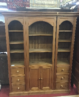 INTERIORS pin bibliotheque etagere 6tiroirs 2portes 40/164cm h212cm  