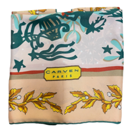 CARVEN PARIS foulard soie dcor fleur