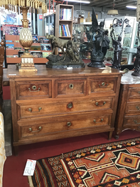 COMMODE NOYER DIRECTOIRE 5 TIROIRS ANCIENNE 134 X 63 X H 99 CM