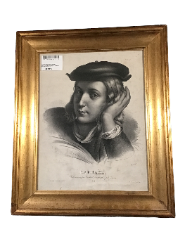 CADRE GRAVURE RAPHAEL ENCADREMENT DORE 48 X 58 CM