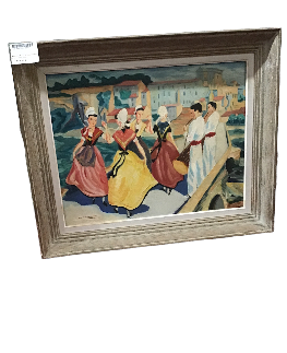 MARCEL SAMUGUEDE hsp la danse sur le pont avignon 45/60cm 