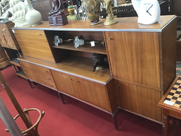 BAHUT 1970 DESIGN LISERE CHROME RANGEMENT 252/47CM H120