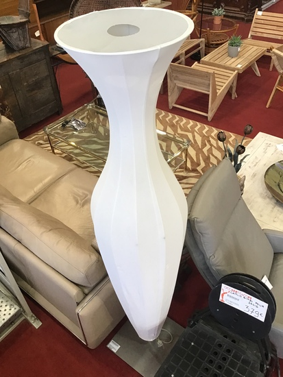 ROCHE BOBOIS LAMPADAIRE TOILE BLC MODELE DIX HEURES DIX SOCLE MET CHROME H195CM 
