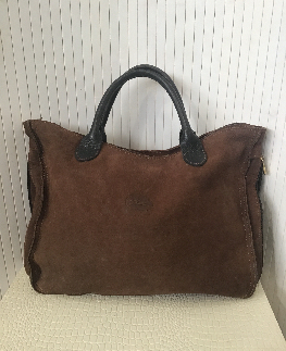 LONGCHAMP PARIS SAC A MAIN CUIR MARRON 
