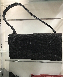 SERGIO ROSSI sac a soire jean noir