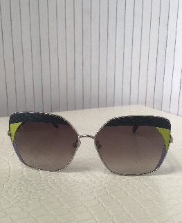 EMILIO PUCCI PAIRE DE LUNETTES JAUNE NOIR 