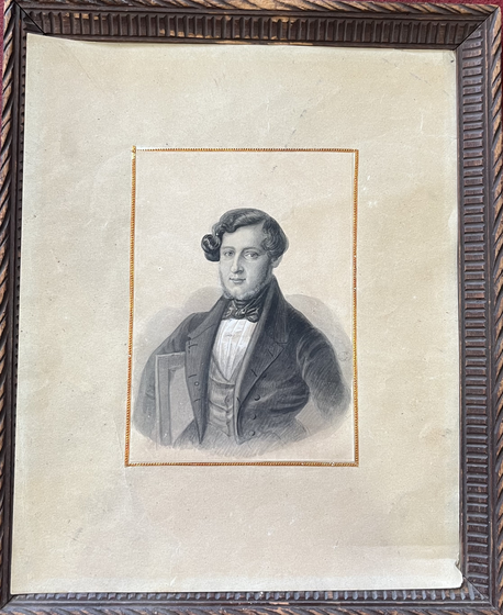  MULLER GOTTHILF PORTRAIT ARISTOCRATE ALLEMAND   BOIS  26/33CM LA PIECE