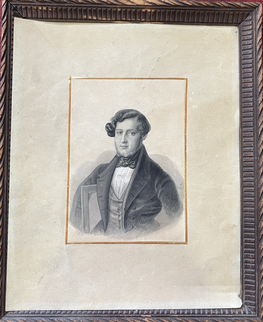  MULLER GOTTHILF PORTRAIT ARISTOCRATE ALLEMAND   BOIS  26/33CM LA PIECE