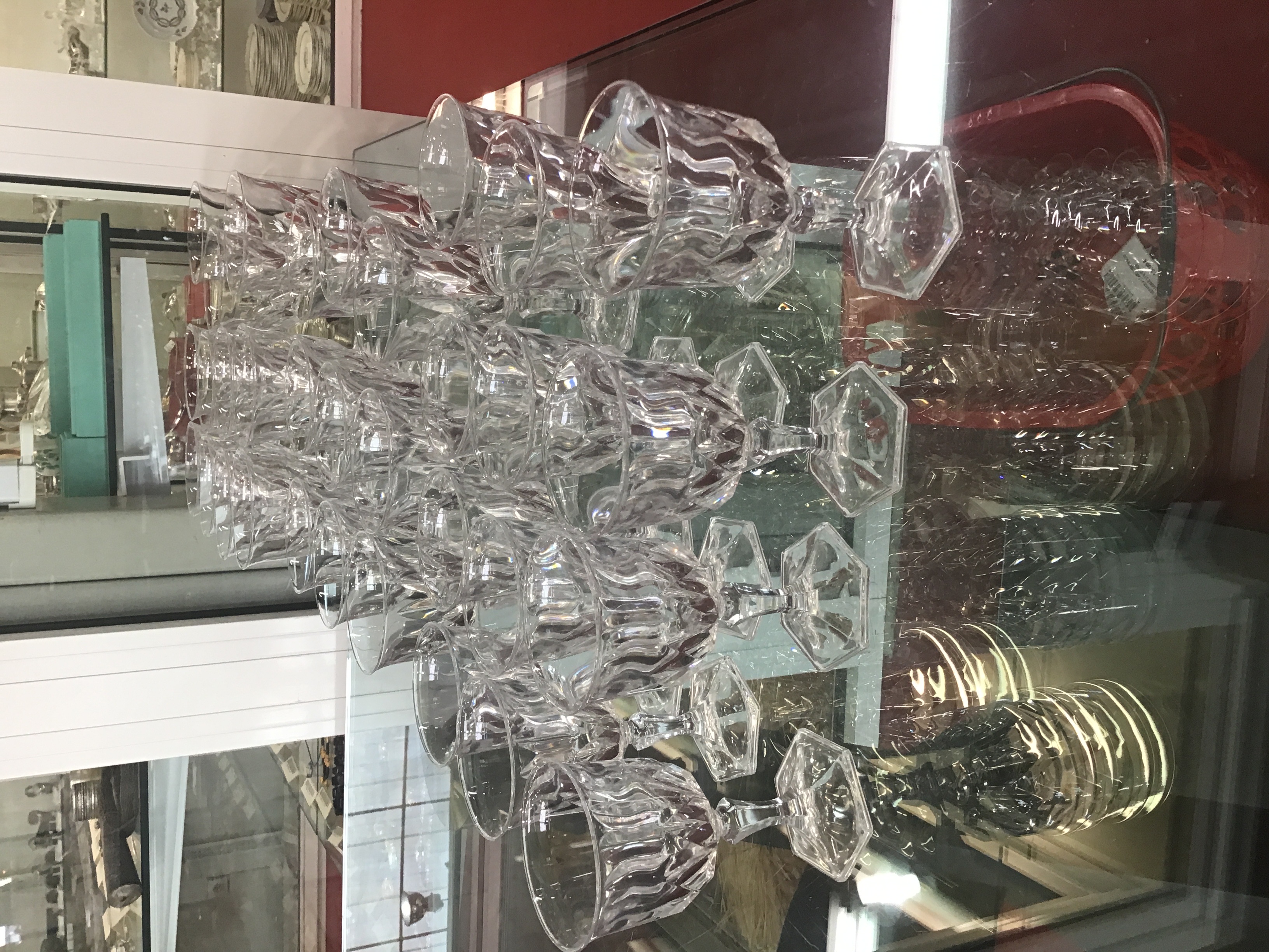 SERVICE DE VERRES CRISTAL FACETTES 32 PIECES