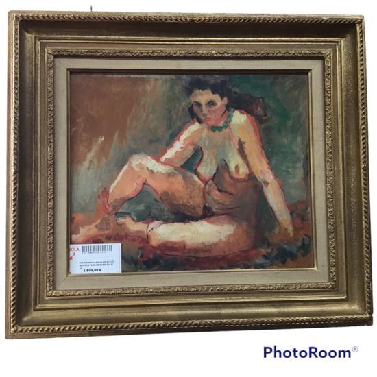 NUE attestation sign au dos de la fille de OTHON FRIEZ (1879-1949) 58 x 67 cm