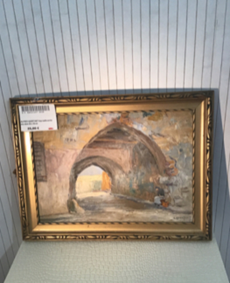 ALFRED QUERTANT hsp ruelle arche enc dor 30 x 39 cm