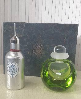 RARE eau de saint louis 160ml flacon vert meraude vintage avec coffret NEUF