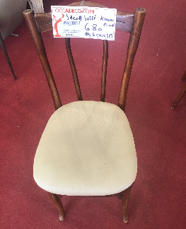 JACOB AND JOSEF KHON srie de 6 chaises bistrot assise tissu beige