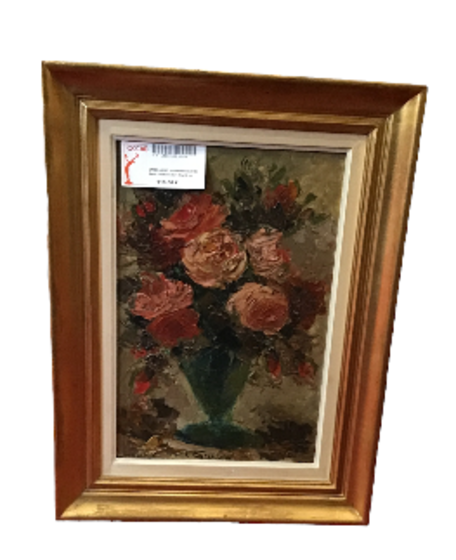 CANEPA NOEL hsp vase bouquet de fleurs cadre bois dore 45 x 60 cm 