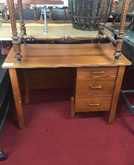 BUREAU ANNE 1950 PLACAGE BOIS 3T 50/100CM 