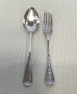 ARGENT MINERVE cuillre + fourchette 61 grammes