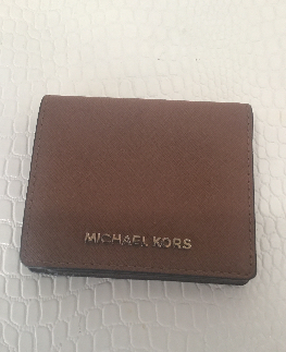 MICHAEL KORS porte carte cuir marron