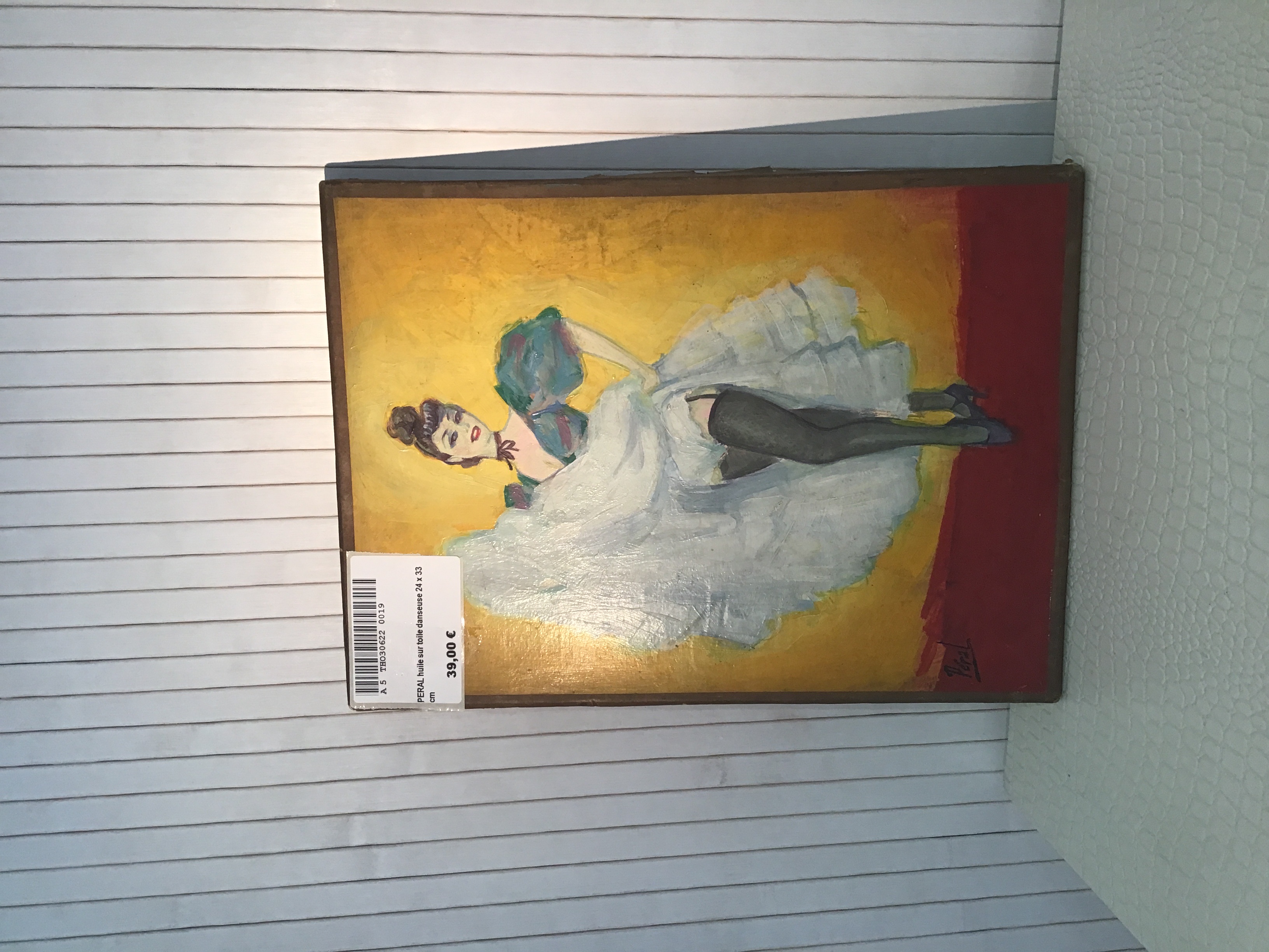 PERAL huile sur toile danseuse 24 x 33 cm
