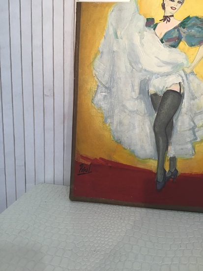 PERAL huile sur toile danseuse 24 x 33 cm