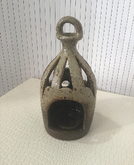 ANDRE BODIN photophore gres ajoure 23cm 